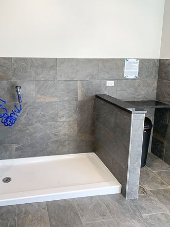 Convenient onsite pet wash station